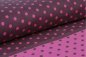 Preview: Bio Baumwoll Strick - Punkte - bordeaux/pink